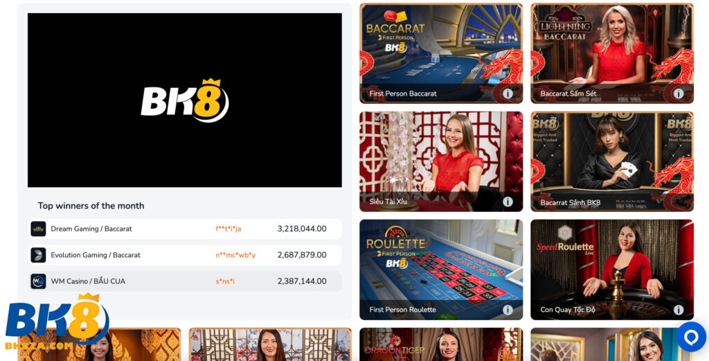 Tham gia cá cược Casino BK8 người chơi hoàn toàn có thể yên tâm về tính bảo mật