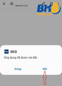 Mở app sau khi cài đặt